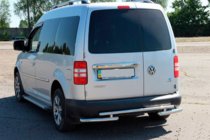 Volkswagen Caddy 2004-2010 Barra trasera AK003-2 (2 uds, acero inoxidable) foto 4