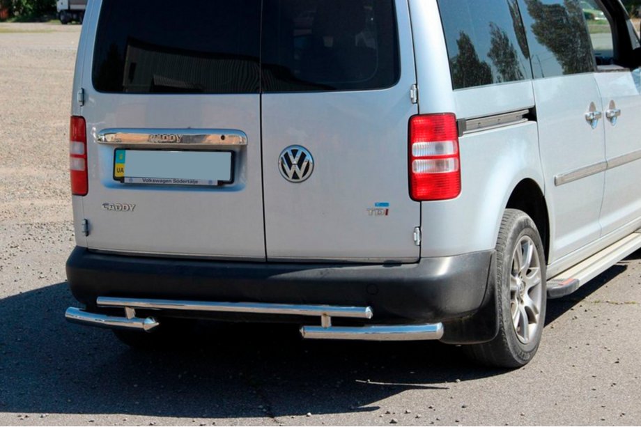 Volkswagen Caddy 2004-2010 Barra trasera AK003-2 (2 uds, acero inoxidable) Image