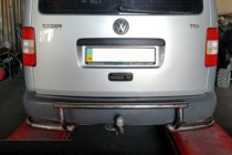 Volkswagen Caddy 2004-2010 Barra Trasera AK003-3 (2 uds, acero inoxidable) foto 2