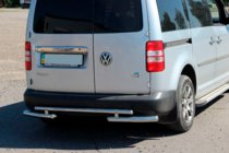 Volkswagen Caddy 2010-2015 Barra trasera AK003-2 (2 uds, acero inoxidable) foto 1