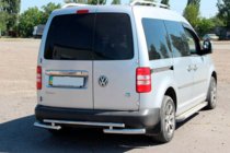Volkswagen Caddy 2010-2015 Barra trasera AK003-2 (2 uds, acero inoxidable) foto 2