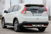 Honda CRV 2012-2016 Barra trasera AK002-doble (acero inoxidable) foto 3
