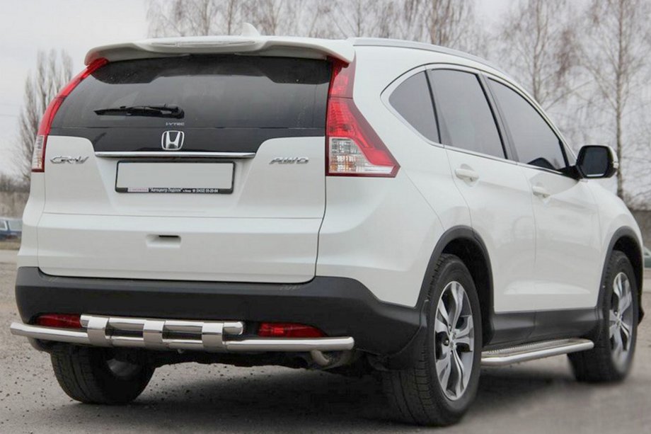 Honda CRV 2012-2016 Barra trasera AK002-doble (acero inoxidable) Image