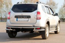Renault Duster 2008–2017 Barra Trasera AK005-Special (Acero Inoxidable) foto 3