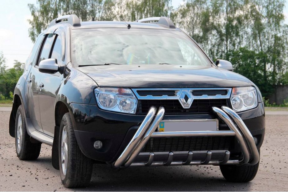 Renault Duster 2008–2017 Defensa delantera Kelebek WT011 (acero inoxidable) Foto 1