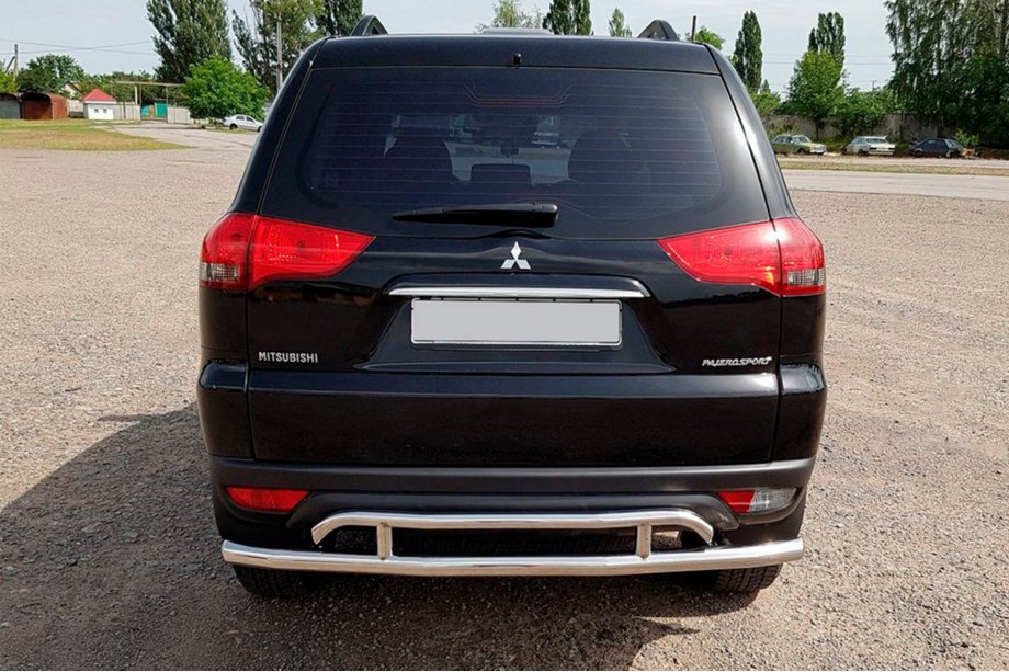 Mitsubishi Pajero Sport 2008-2015 Protector trasero AK002-2 (2 uds, acero inoxidable) Foto 2