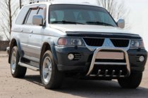 Mitsubishi Pajero Sport 1996-2007 Defensa Delantera QT006 (Acero Inoxidable) foto 1