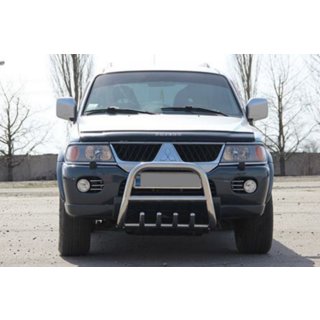 Defensa Delantera QT006 (Acero Inoxidable) Mitsubishi Pajero Sport 1996-2007 foto 2