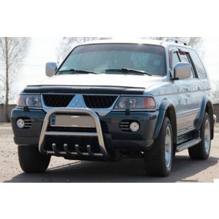 Defensa Delantera QT006 (Acero Inoxidable) Mitsubishi Pajero Sport 1996-2007 foto 3
