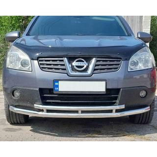 Defensa frontal doble ST014 (acero inoxidable) Nissan Qashqai 2010-2014 foto 1