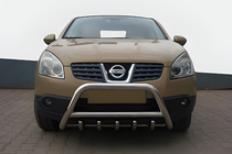 Nissan Qashqai 2010-2014 Defensa Delantera WT003 (Acero Inoxidable) 60 mm foto 1