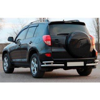 Esquinas traseras AK003-Double (2 uds, acero inoxidable) Toyota Rav 4 2006-2013 foto 3