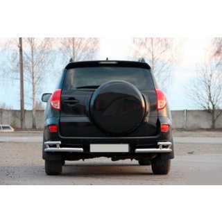 Esquinas traseras AK003-Double (2 uds, acero inoxidable) Toyota Rav 4 2006-2013 foto 2