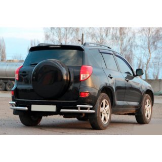 Esquinas traseras AK003-Double (2 uds, acero inoxidable) Toyota Rav 4 2006-2013 foto 1