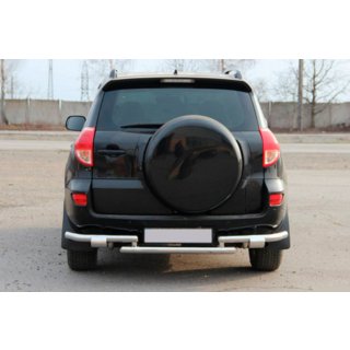 Protector trasero AK005-2 (2 uds., acero inoxidable) Toyota Rav 4 2006-2013 foto 2