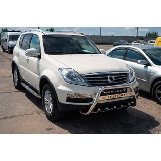 Defensa Delantera WT004 Acero Inoxidable SsangYong Rexton I 2001-2017 foto 3
