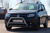 Dacia Sandero 2013-2020 Defensa Delantera WT003 (Acero Inoxidable) foto 1