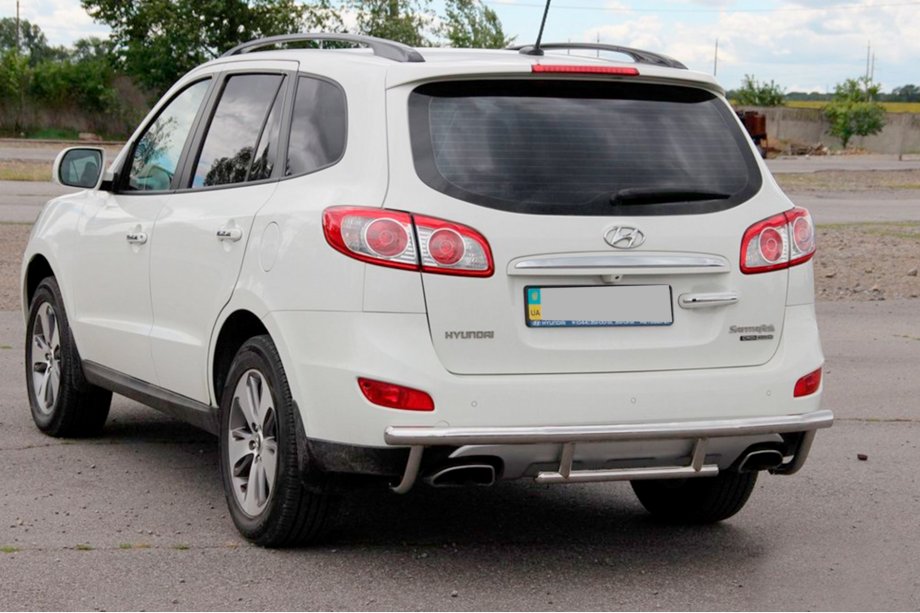 Hyundai Santa Fe 2 2006-2012 Barra Trasera AK002-2 (Acero Inoxidable) Foto 2