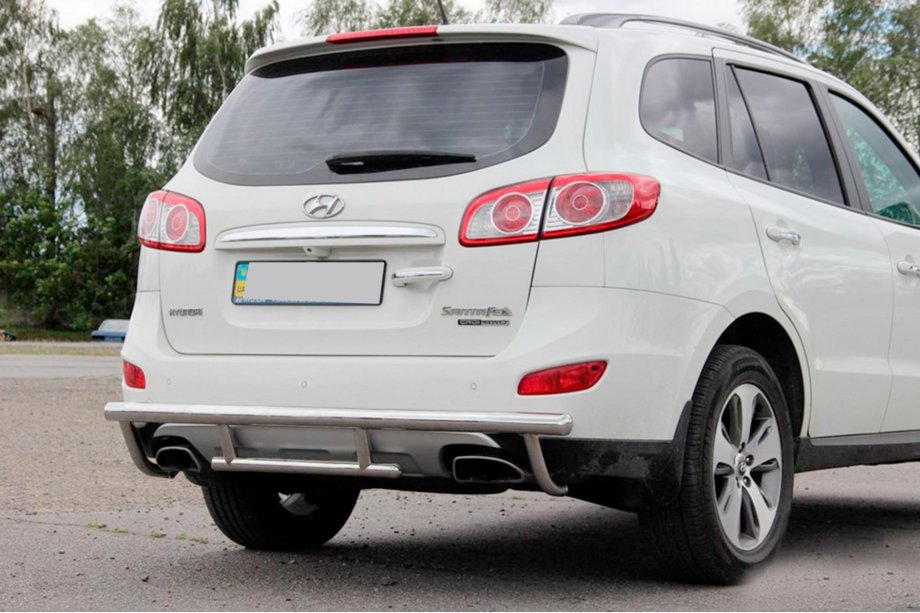 Hyundai Santa Fe 2 2006-2012 Barra Trasera AK002-2 (Acero Inoxidable) Foto 1