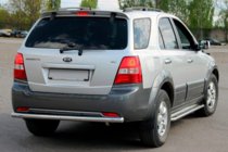 Kia Sorento I BL 2002-2009 Barra Trasera AK002 (Acero Inoxidable) foto 2