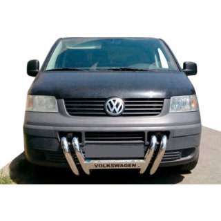 Defensa Delantera ST006-04 Parrilla (Acero Inoxidable) Volkswagen T5 Transporter 2003-2010 foto 1