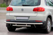 Volkswagen Tiguan 2007-2016 Protector Trasero AK002-2 (Acero Inoxidable) foto 2