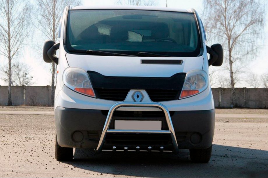 Renault Trafic 2001–2015 Defensa Delantera QT-Spec (Acero Inoxidable) Image