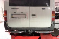 Ford Transit 2000–2014 Estribo trasero de proteccion AK-Special (acero inoxidable) foto 3