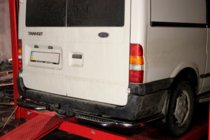 Ford Transit 2000–2014 Estribo trasero de proteccion AK-Special (acero inoxidable) foto 2