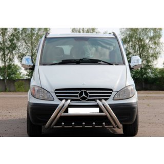 Defensa delantera Kelebek WT011 (acero inoxidable) Mercedes Vito W639 2004-2014 foto 3
