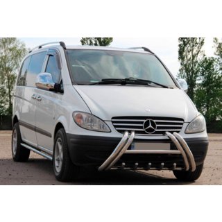 Defensa delantera Kelebek WT011 (acero inoxidable) Mercedes Vito W639 2004-2014 foto 1