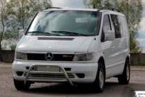 Mercedes Vito W638 1996-2003 Defensa Delantera WT022 (Acero Inoxidable) foto 3