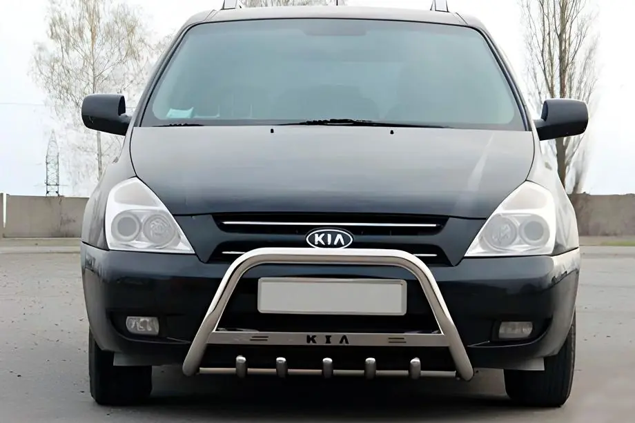 Kia Carnival 2002-2013 Defensa Delantera WT004 Acero Inoxidable Image