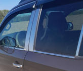 Volkswagen Amarok 2010-2022 Molduras de ventana acero inoxidable (4 tiras) Carmos - Acero Inoxidable Turco foto 5