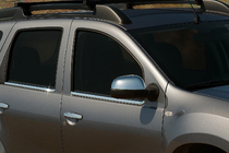 Renault Duster 2008–2017 Cubiertas de Espejos Opcion 1 (2 uds, Acero Inoxidable) OmsaLine - Acero Inoxidable Italiano foto 1