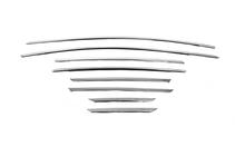 Ford Focus III 2011-2017 Molduras superiores de ventana acero inoxidable (8 uds) Sedán, OmsaLine - Acero Inoxidable Italiano foto 2