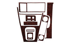 BMW Serie 3 E30 1982–1994 Cubiertas de Panel de Salpicadero Madera Oscura foto 2