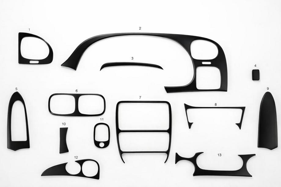 Chevrolet Trailblazer 2002-2012 Cubiertas de salpicadero Aluminio Image