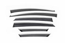 Ford Focus III 2011-2017 Deflectores de ventana cromados (6 uds., Sunflex) Hatchback foto 3