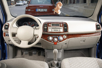 Nissan Micra K12 2003-2010 Cubiertas de Panel de Salpicadero Aluminio foto 1