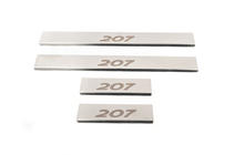 Peugeot 207 2006–2014 Protecciones de umbral Carmos (4 uds, acero inoxidable) foto 3