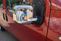 Peugeot Bipper 2008-2017 Cubiertas de espejos completas (2 uds., acero inoxidable) Carmos - Plástico Cromado foto 1