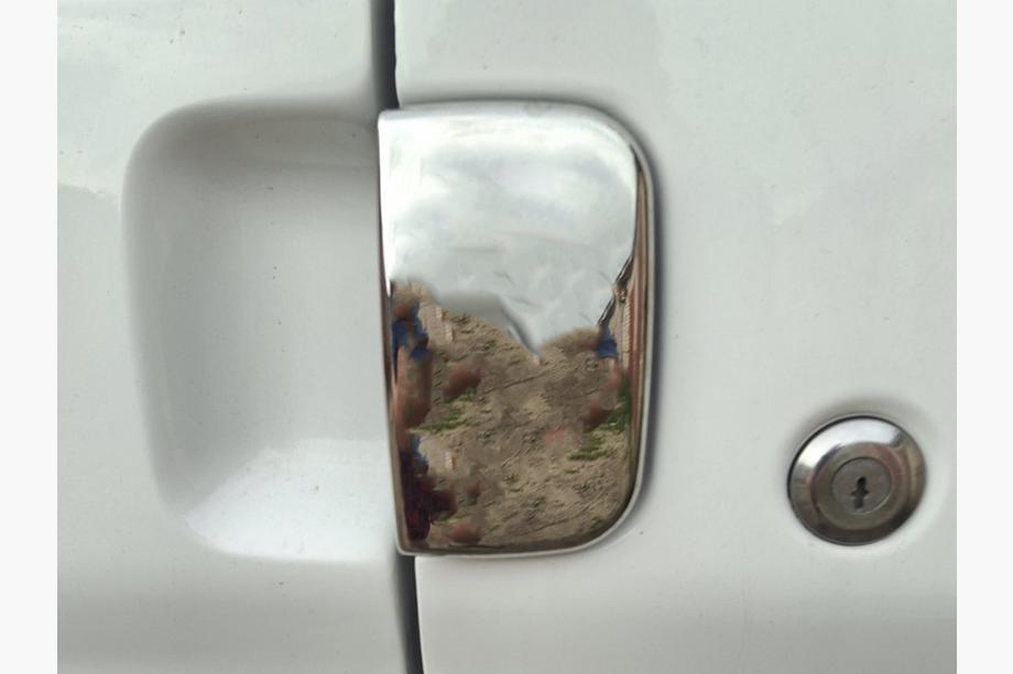 Peugeot Partner 1996-2008 Cubiertas de Manijas Cromadas (Acero Inoxidable) Dos puertas delanteras, una puerta corredera Foto 5