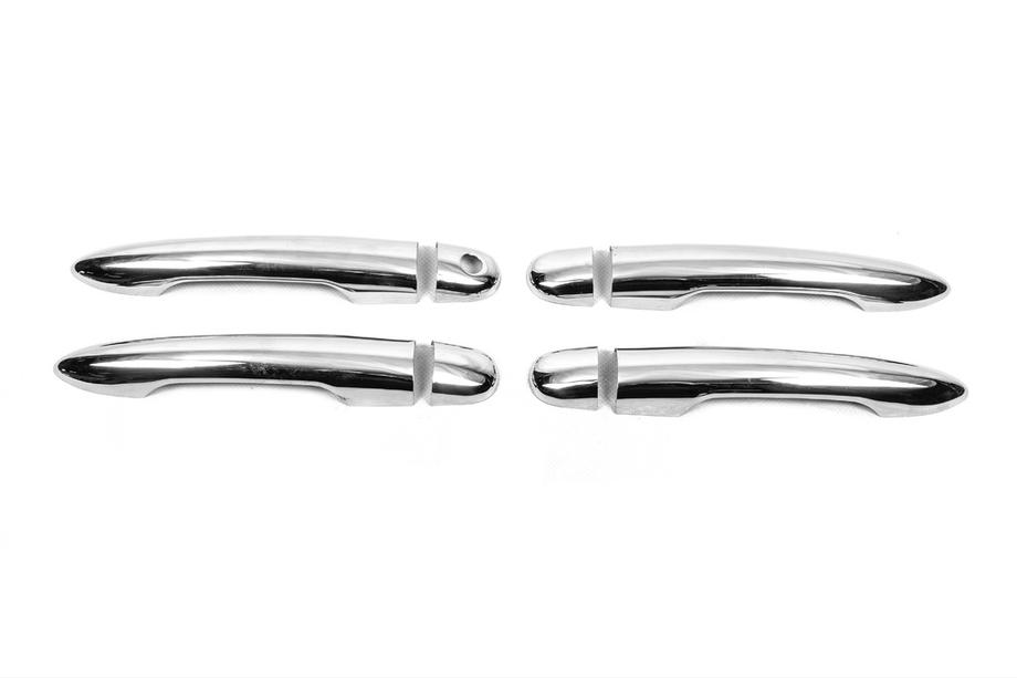 Renault Clio III 2005-2012 Cubiertas de Manijas Cromadas (Acero Inoxidable) 4 uds, Carmos - Acero turco (sin orificios) Foto 5