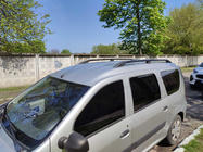 Renault Logan MCV 2005-2013 Barras de Techo Negras Pies de Hierro Fundido foto 1