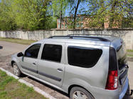 Renault Logan MCV 2005-2013 Barras de Techo Negras Pies de Hierro Fundido foto 2