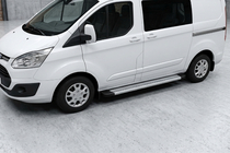 Ford Custom 2013-2022 Estribos Laterales Maya V2 (2 uds., Aluminio) foto 1