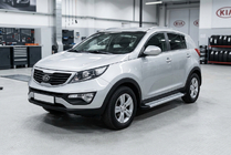Kia Sportage 2010-2015 Estribos Laterales Maya V2 (2 uds., Aluminio) foto 1