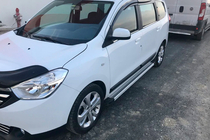 Renault Lodgy 2013-2022 Estribos Laterales Maya V2 (2 uds., Aluminio) foto 1