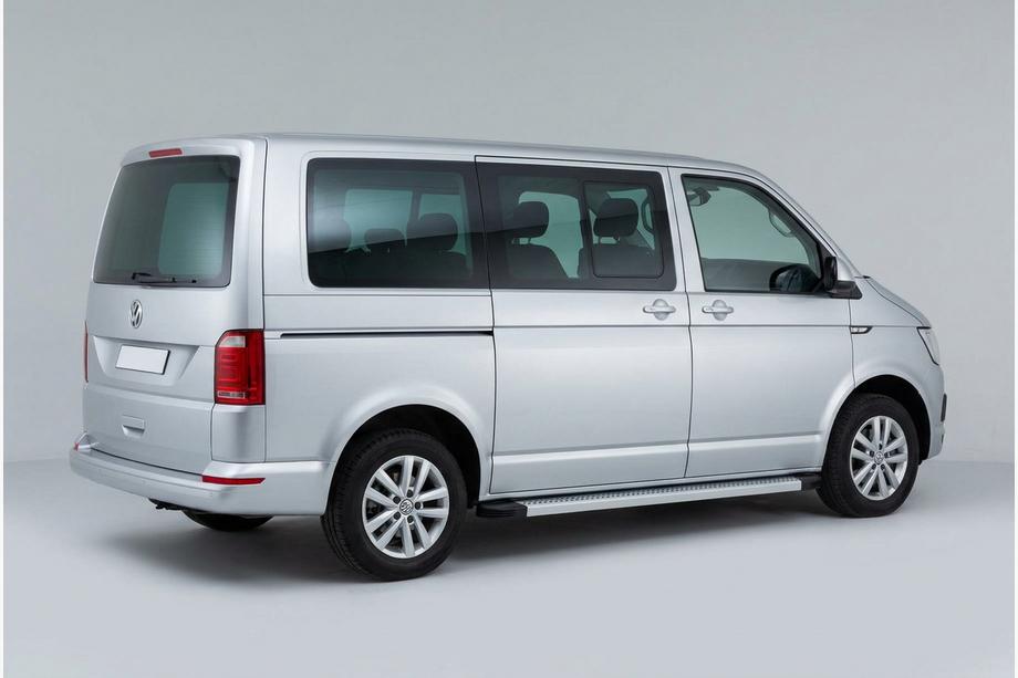 Volkswagen T6 2015-2024 Estribos Laterales Maya V2 (2 uds., Aluminio) Batalla Corta Foto 1